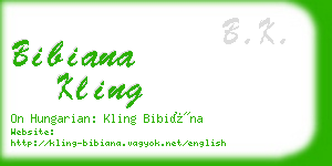 bibiana kling business card
